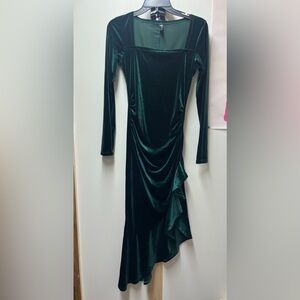 Velvet Emerald Green Dress